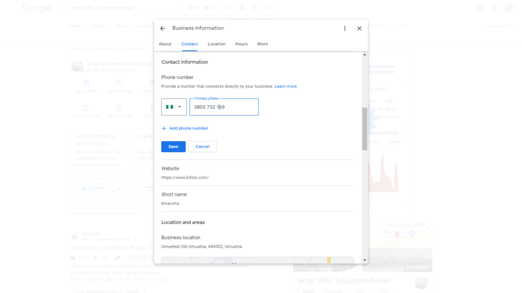 manage and optimize your business profile