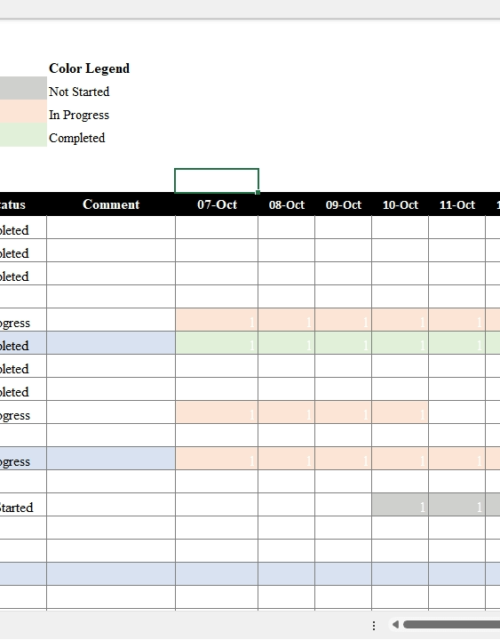 Excel project timeline template for freelancers